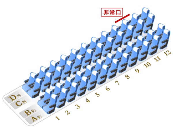VIPライナー河口湖便 VIPライナー河口湖便（4列标准座位）座席图