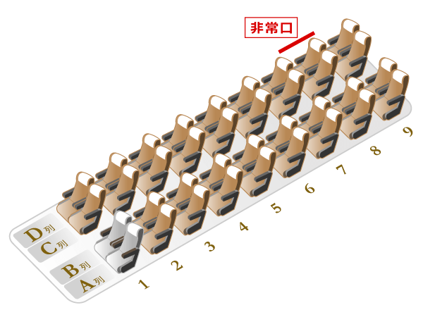 VIPライナー5便 VIPライナー5便座席图