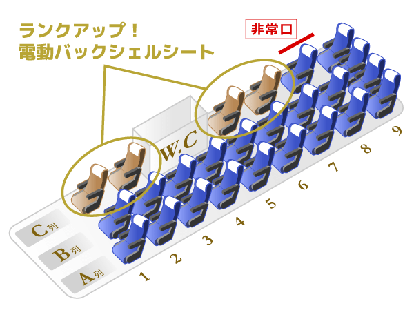VIPライナー6便 VIPライナー6便座席图