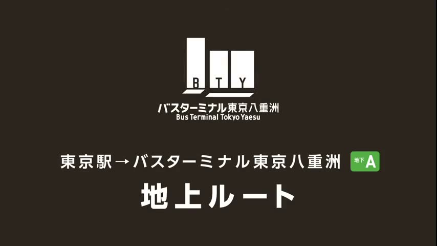 东京站→东京八重洲巴士总站地下A 地面路线视频封面（官网标题画面）