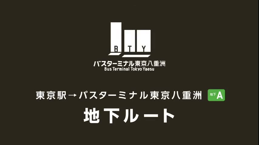 东京站→东京八重洲巴士总站地下A 地下街路线视频封面（官网标题画面）