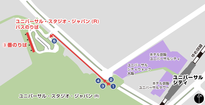 日本环球影城 区域示意图