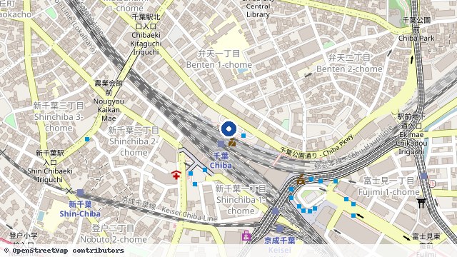千叶 位置示意图(OpenStreetMap 快照)