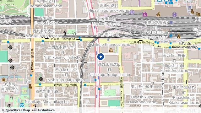 京都VIP休息室 位置示意图（OpenStreetMap 快照）