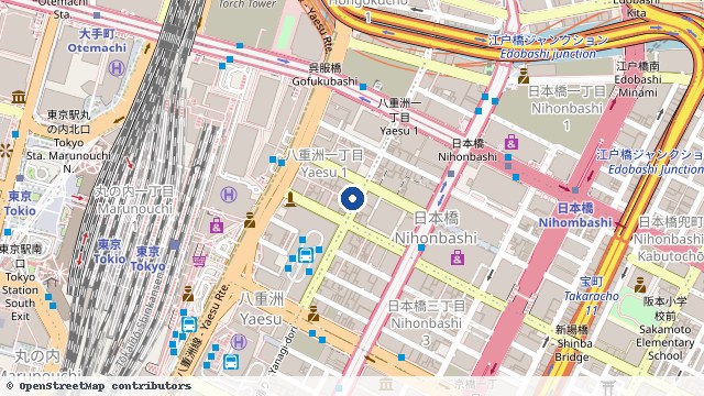 东京VIP休息室 位置示意图（OpenStreetMap 快照）