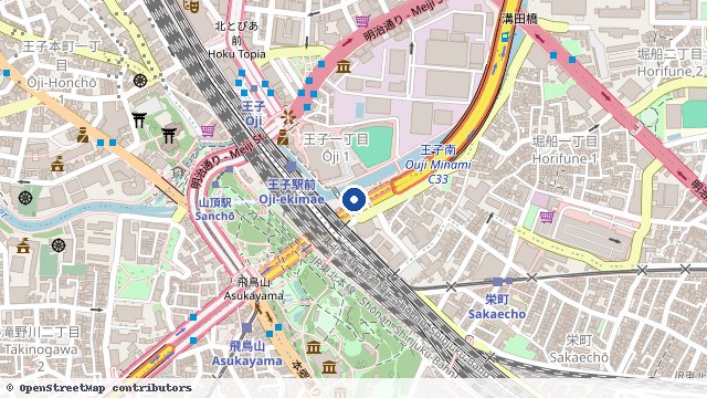 王子 位置示意图（OpenStreetMap 快照）