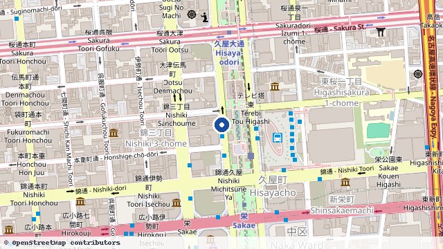 荣巴士站(荣站8B出口) 位置示意图(OpenStreetMap 快照)