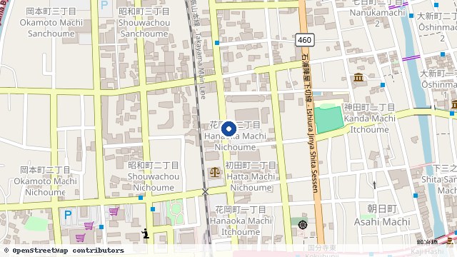高山市政府前 位置示意图（OpenStreetMap 快照）